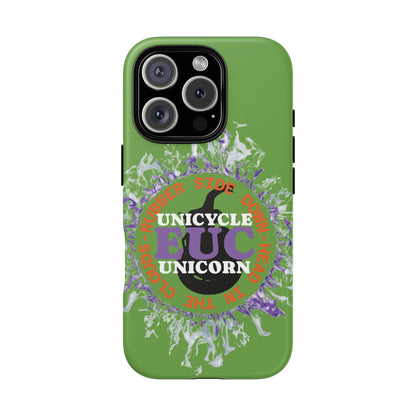 Unicycle Unicorn Purple ring of Fire Tough Case - Durable phone case for EUC fans