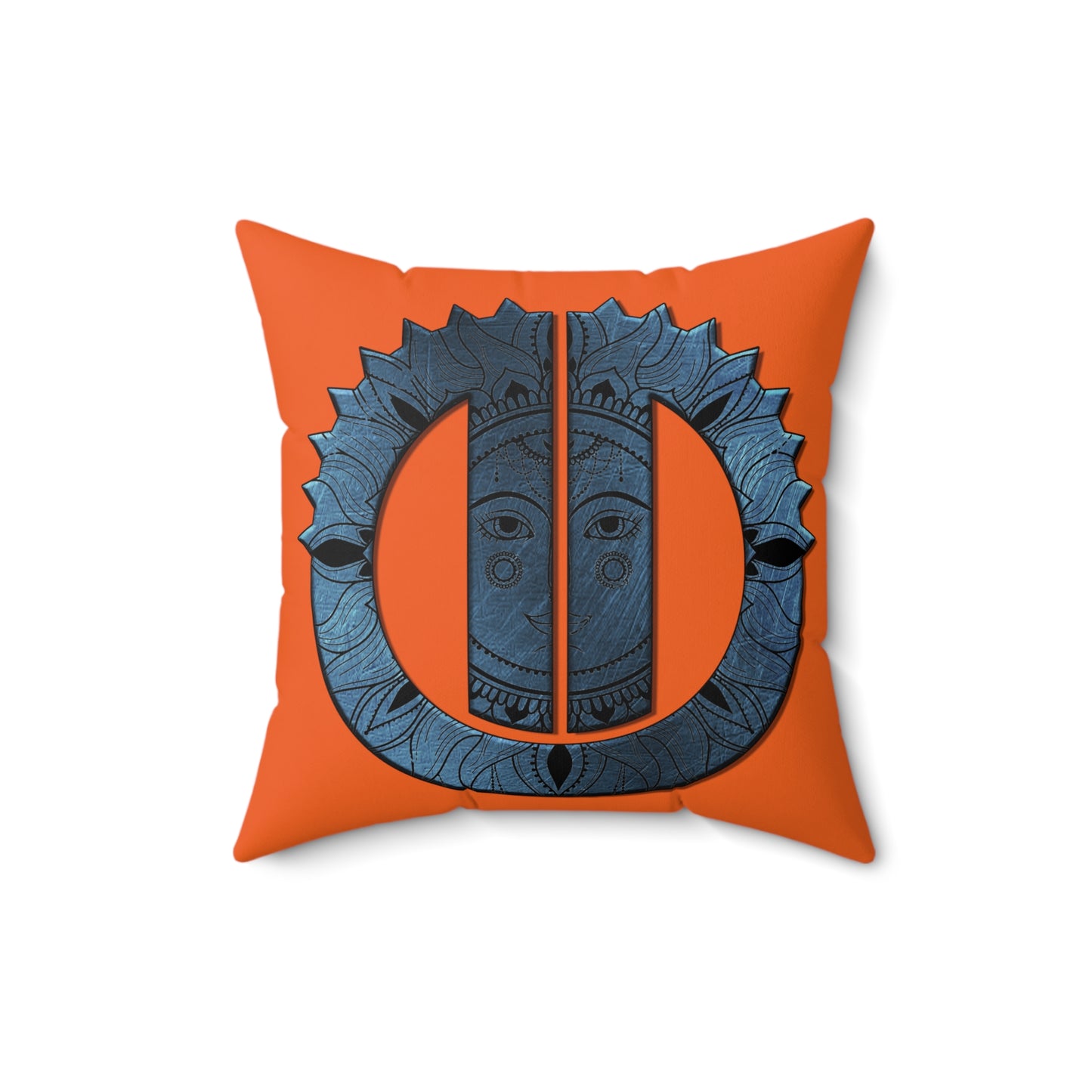 GTCC Spun Polyester Square Pillow (Orange)