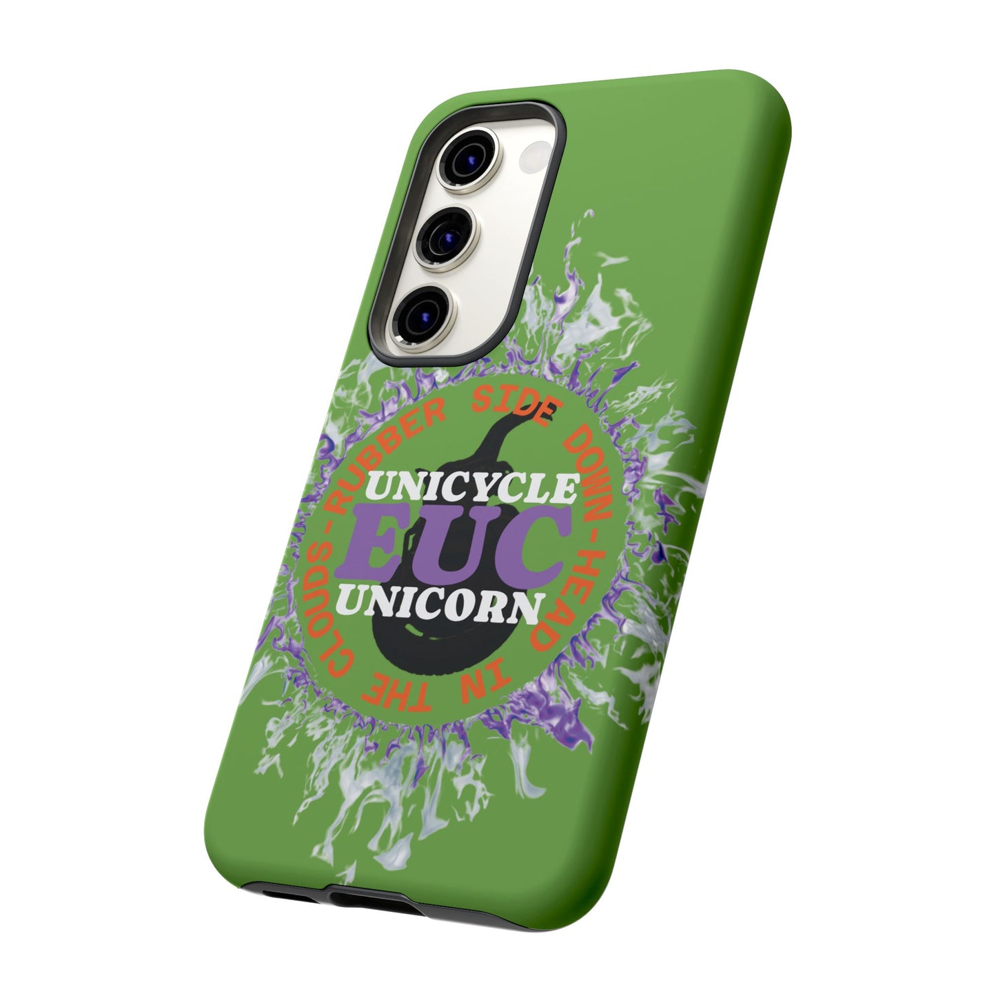 Unicycle Unicorn Purple ring of Fire Tough Case - Durable phone case for EUC fans