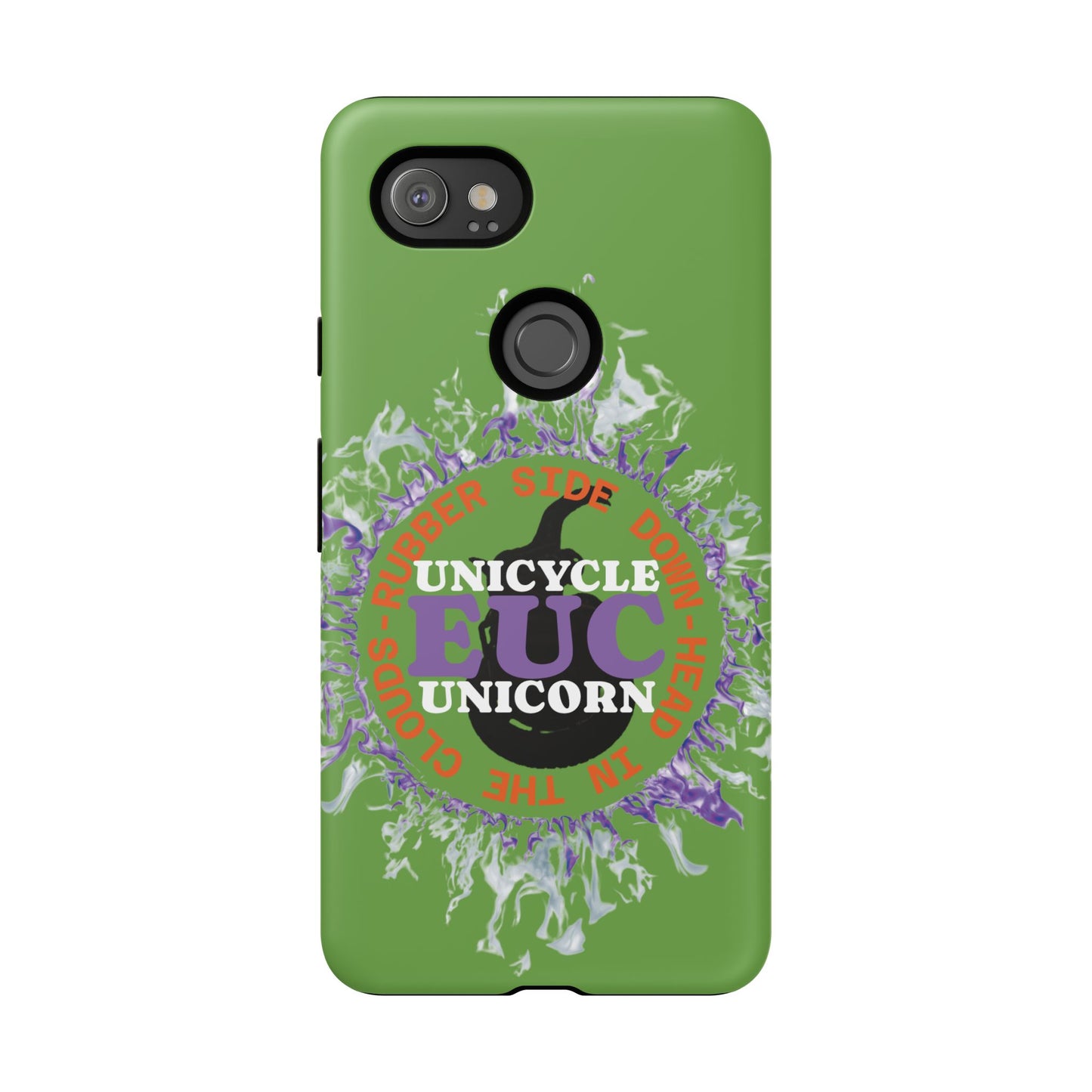 Unicycle Unicorn Purple ring of Fire Tough Case - Durable phone case for EUC fans