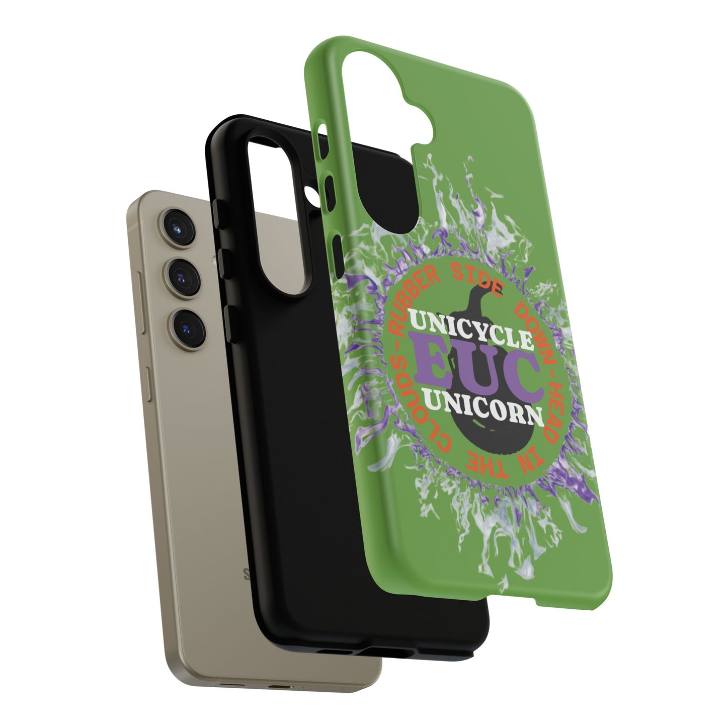 Unicycle Unicorn Purple ring of Fire Tough Case - Durable phone case for EUC fans