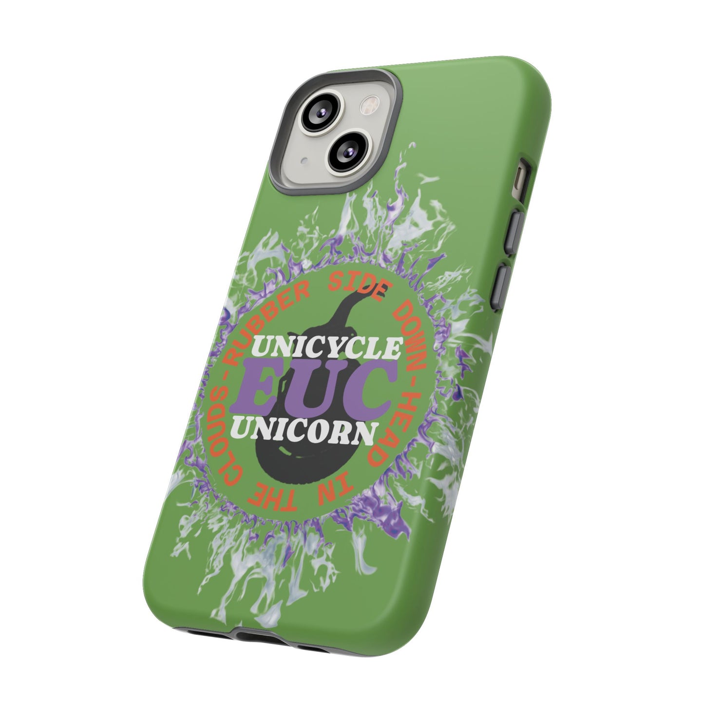 Unicycle Unicorn Purple ring of Fire Tough Case - Durable phone case for EUC fans