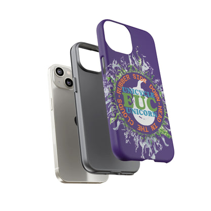 Unicycle Unicorn ring of Fire Tough Case - Durable phone case for EUC fans (purple)