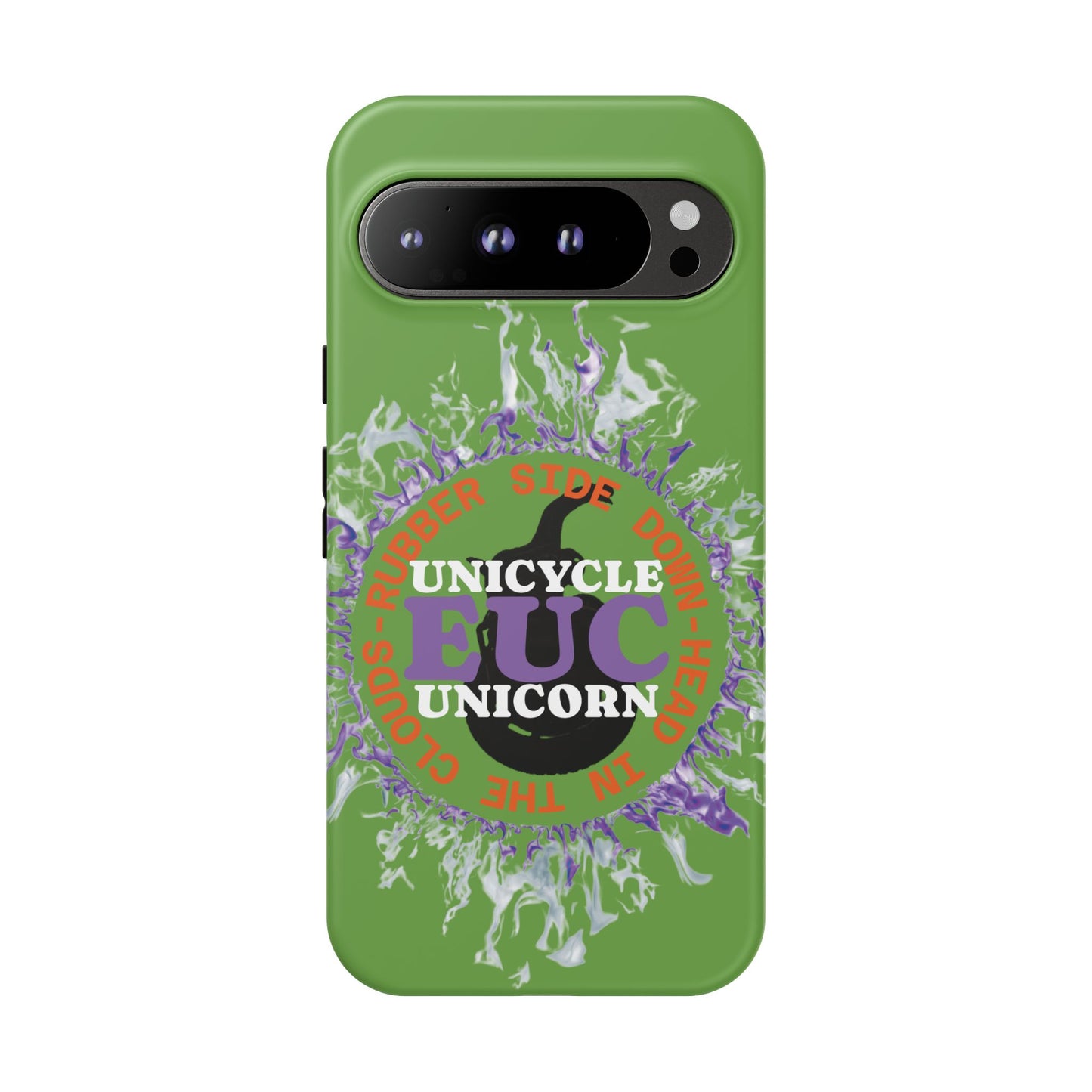 Unicycle Unicorn Purple ring of Fire Tough Case - Durable phone case for EUC fans