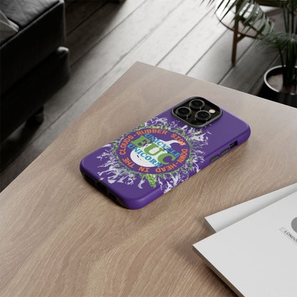 Unicycle Unicorn ring of Fire Tough Case - Durable phone case for EUC fans (purple)