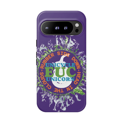Unicycle Unicorn ring of Fire Tough Case - Durable phone case for EUC fans (purple)