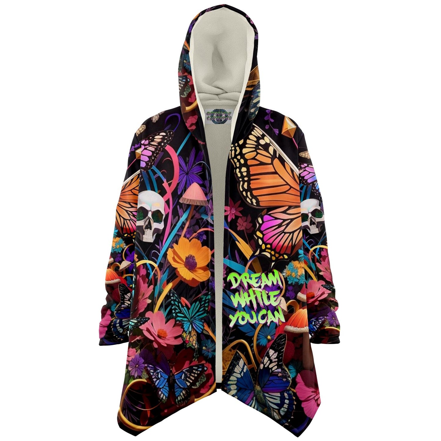 Skulls n Butterflies DWYC Microfleece Cloak