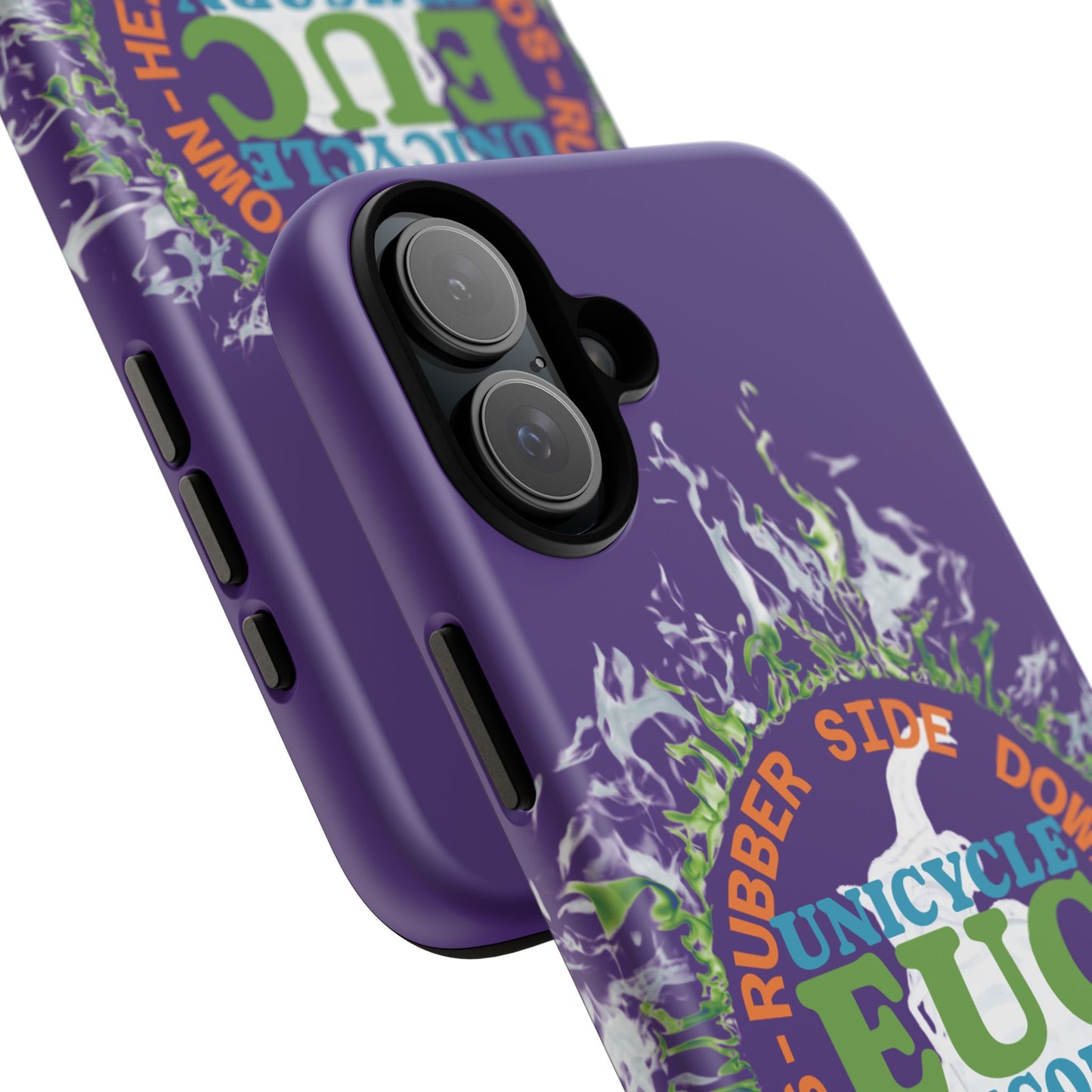 Unicycle Unicorn ring of Fire Tough Case - Durable phone case for EUC fans (purple)