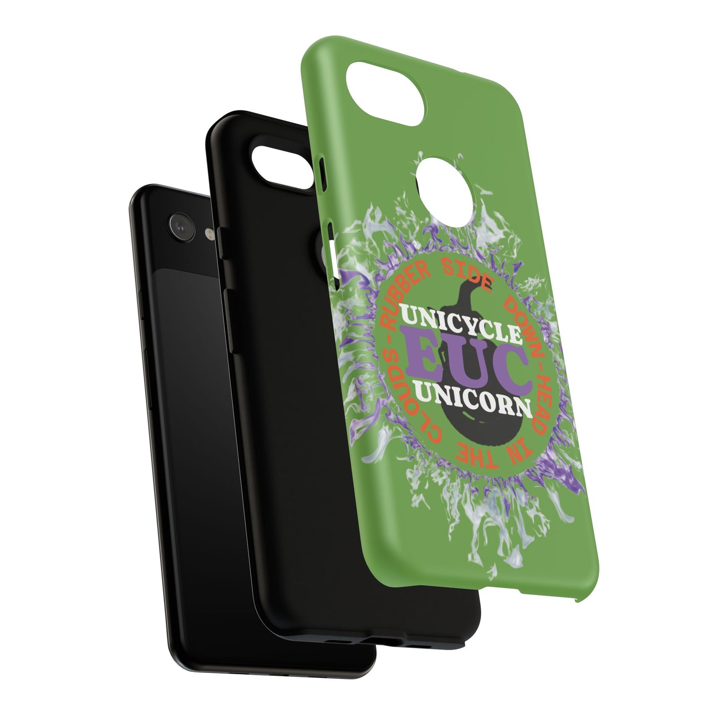 Unicycle Unicorn Purple ring of Fire Tough Case - Durable phone case for EUC fans