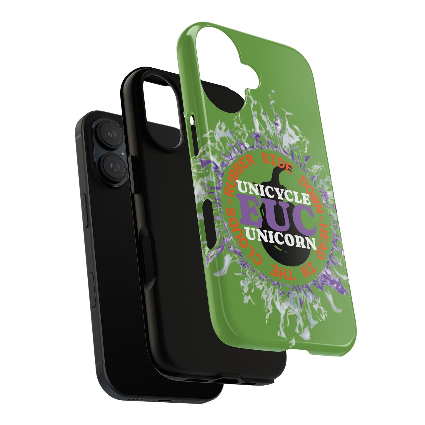Unicycle Unicorn Purple ring of Fire Tough Case - Durable phone case for EUC fans