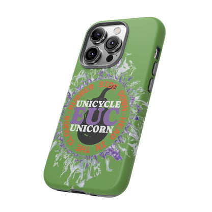 Unicycle Unicorn Purple ring of Fire Tough Case - Durable phone case for EUC fans