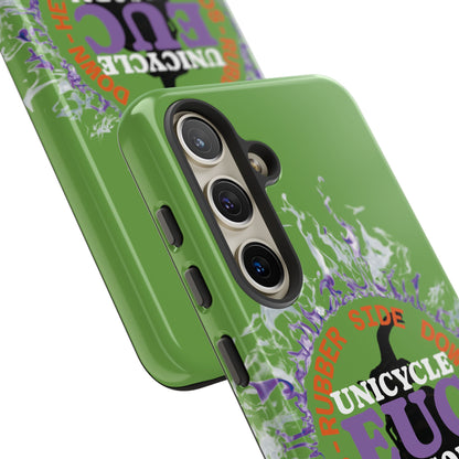 Unicycle Unicorn Purple ring of Fire Tough Case - Durable phone case for EUC fans