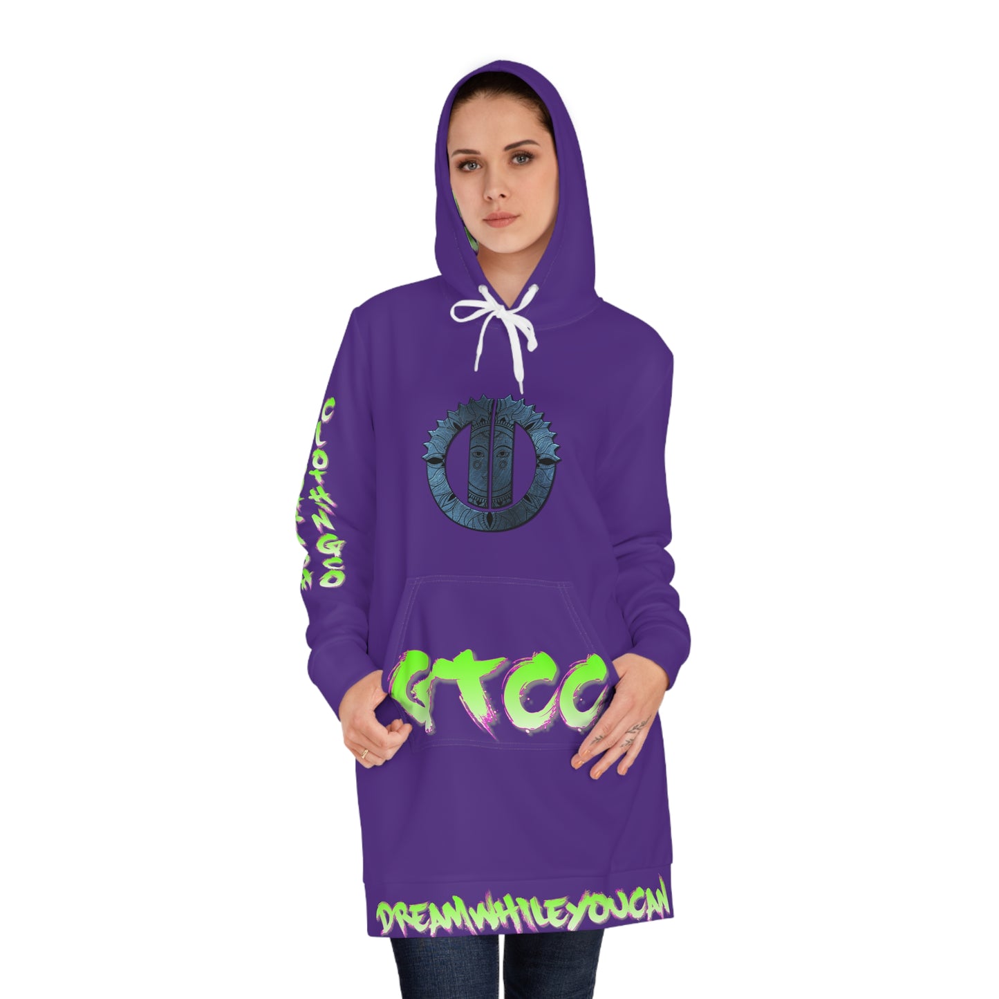 GTCC Womens Hoodie Dress Purple)