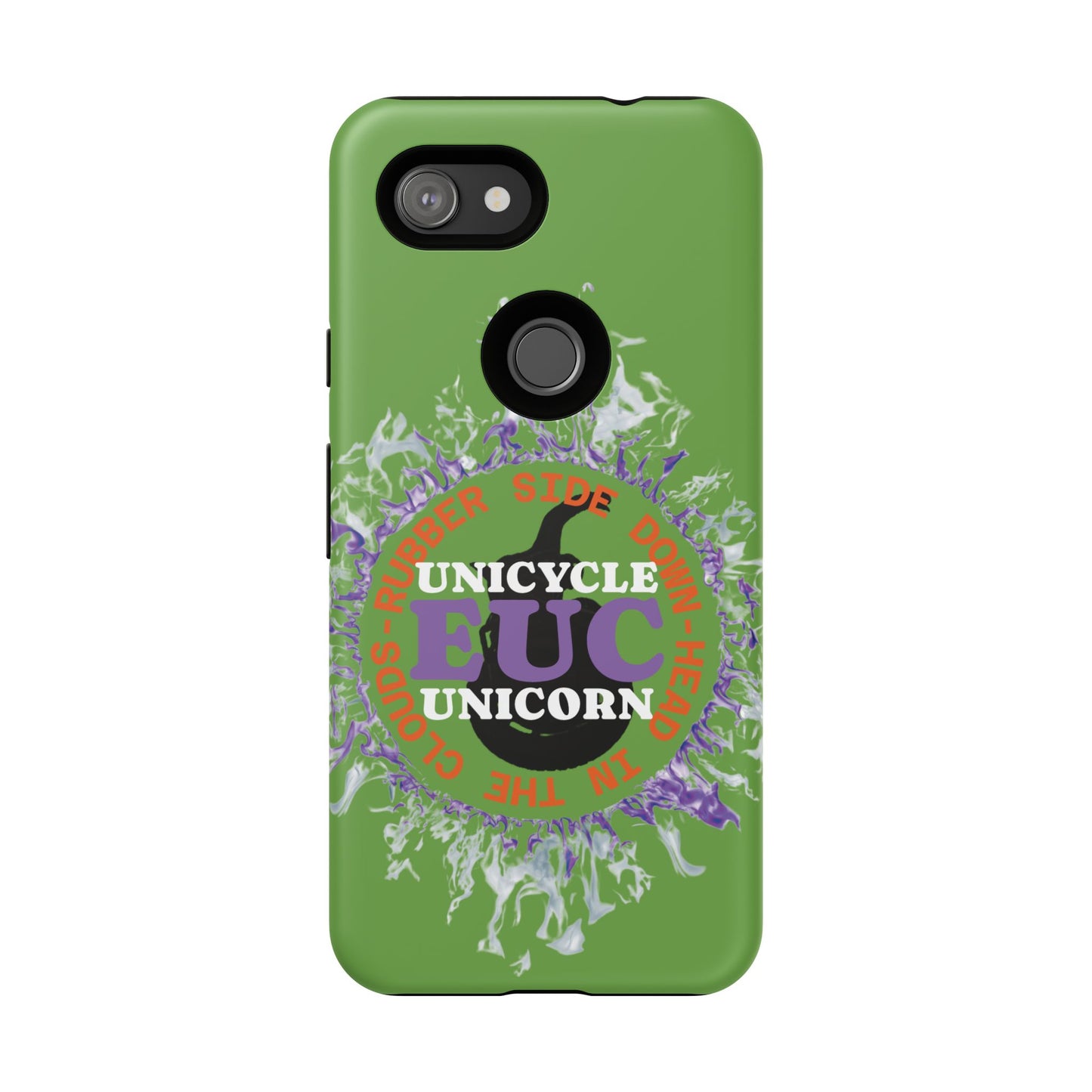 Unicycle Unicorn Purple ring of Fire Tough Case - Durable phone case for EUC fans