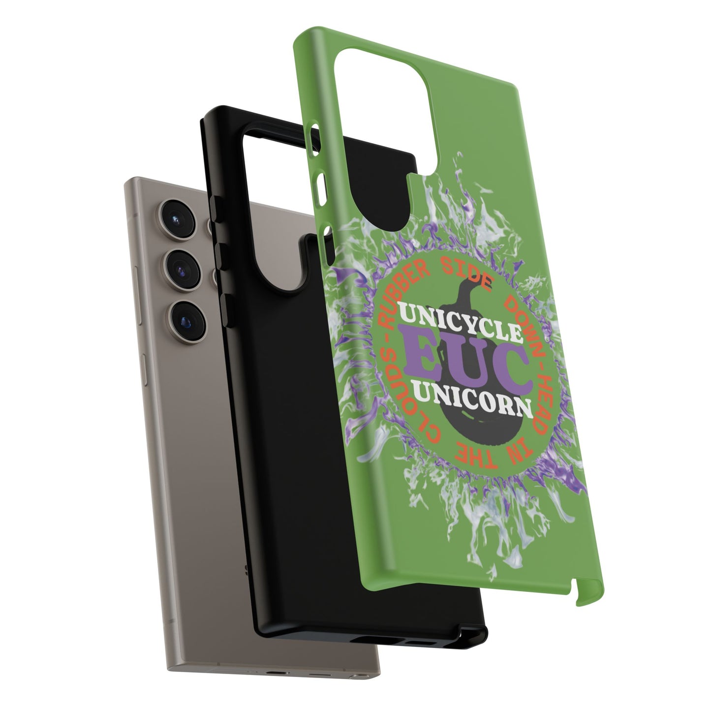 Unicycle Unicorn Purple ring of Fire Tough Case - Durable phone case for EUC fans