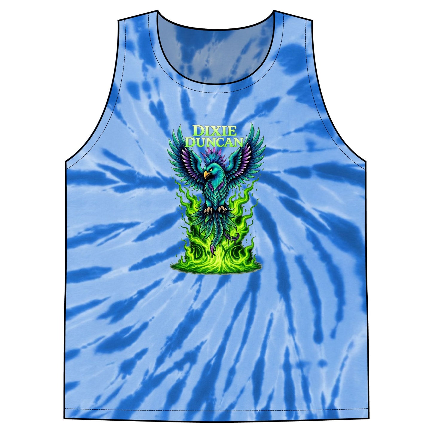 Unisex Tie-Dye Phoenix Tank Top