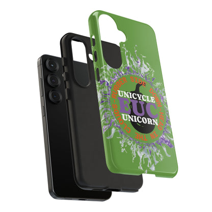 Unicycle Unicorn Purple ring of Fire Tough Case - Durable phone case for EUC fans