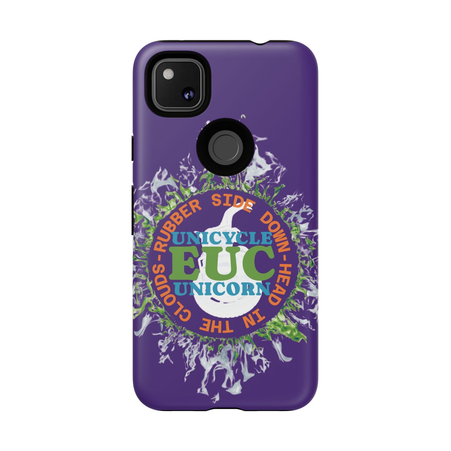 Unicycle Unicorn ring of Fire Tough Case - Durable phone case for EUC fans (purple)