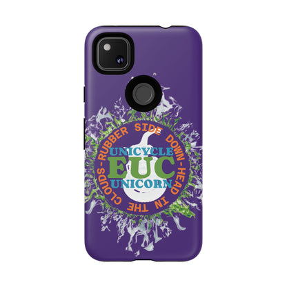 Unicycle Unicorn ring of Fire Tough Case - Durable phone case for EUC fans (purple)