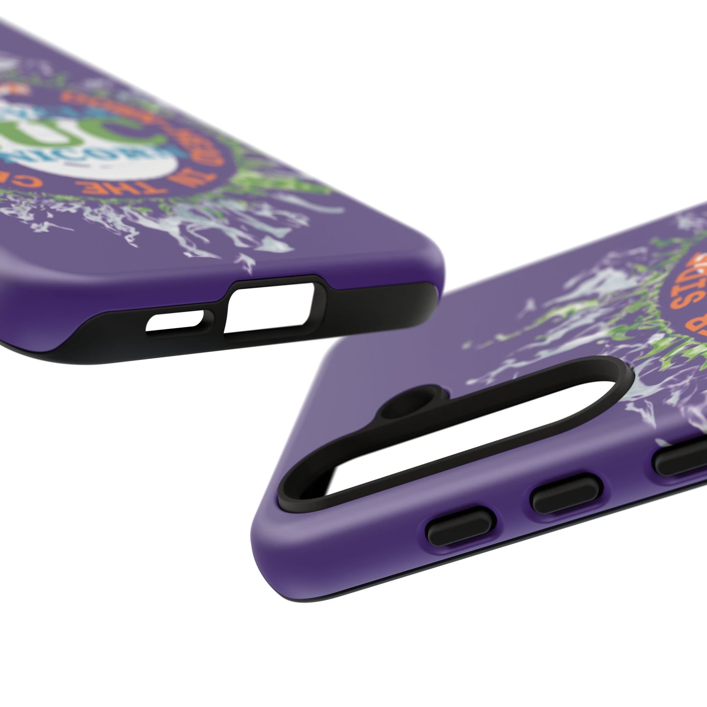 Unicycle Unicorn ring of Fire Tough Case - Durable phone case for EUC fans (purple)