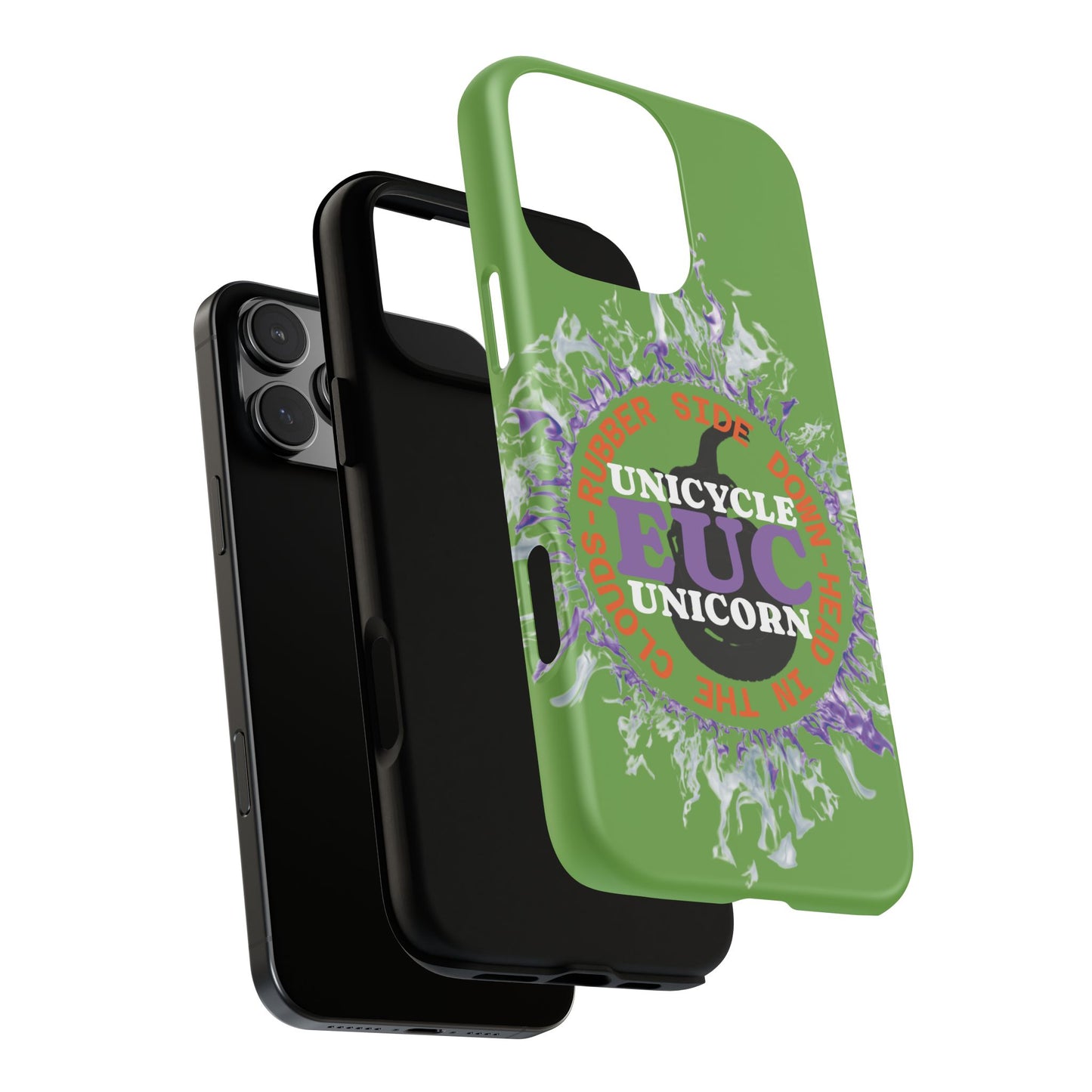 Unicycle Unicorn Purple ring of Fire Tough Case - Durable phone case for EUC fans