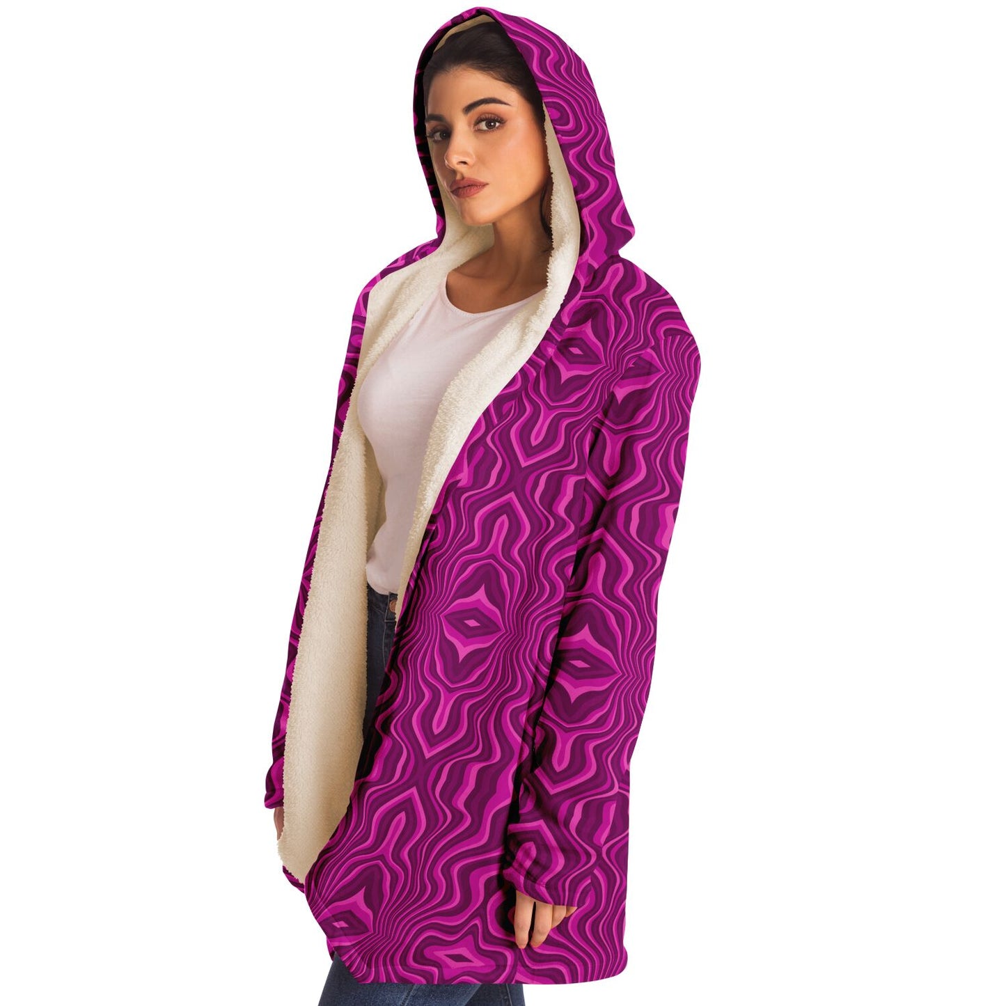 Unbranded Psychedelic Pinkple Microfleece Cloak