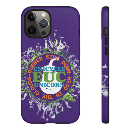Unicycle Unicorn ring of Fire Tough Case - Durable phone case for EUC fans (purple)
