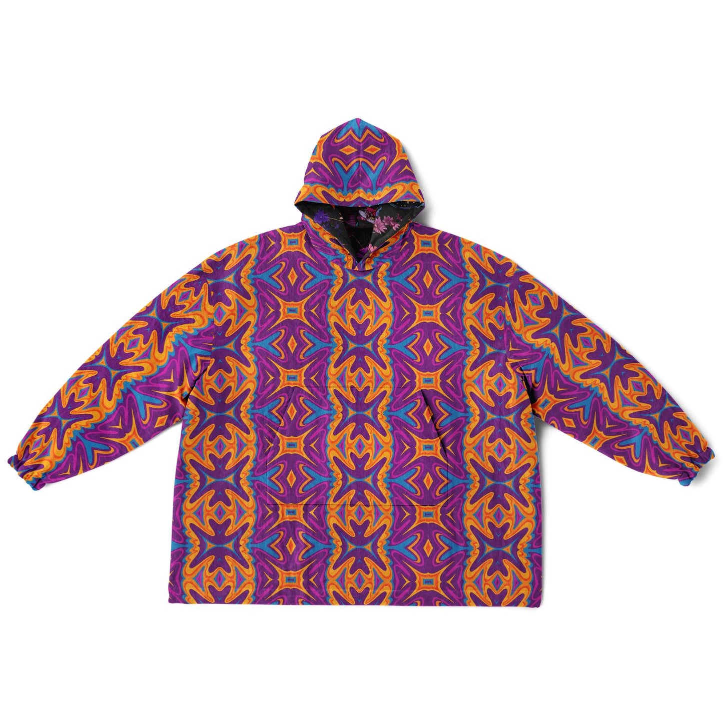 Unbranded Skull #3 Psychedelic Reversible Snug Hoodie