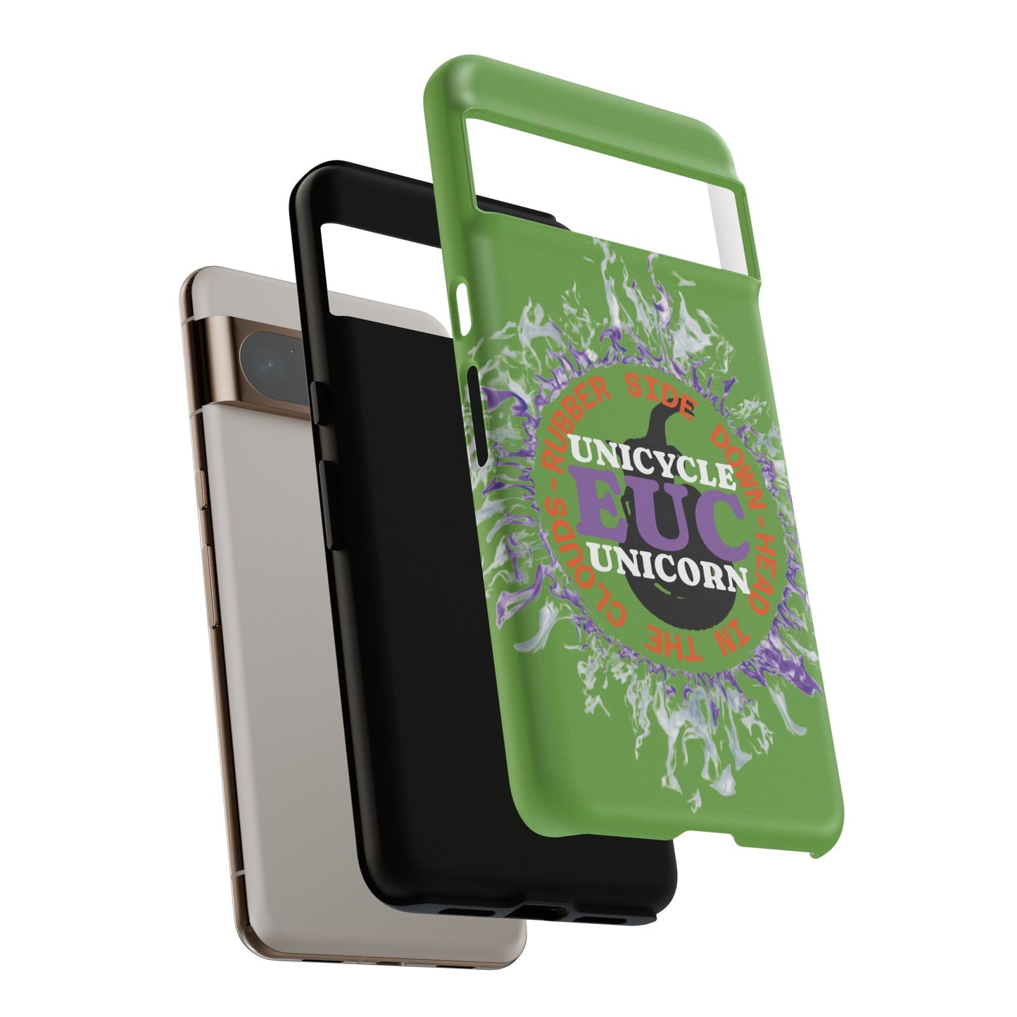 Unicycle Unicorn Purple ring of Fire Tough Case - Durable phone case for EUC fans