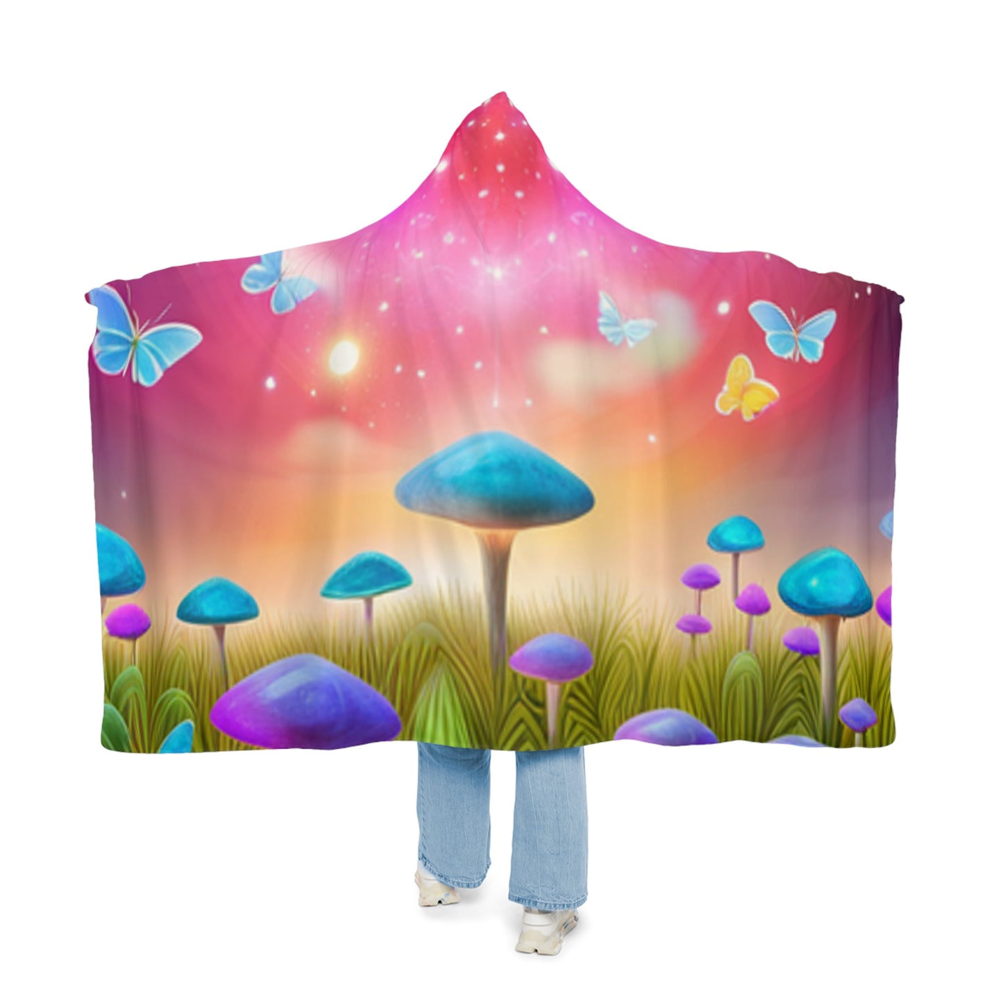 Unbranded Shrooms Snuggle Hoodie Blanket