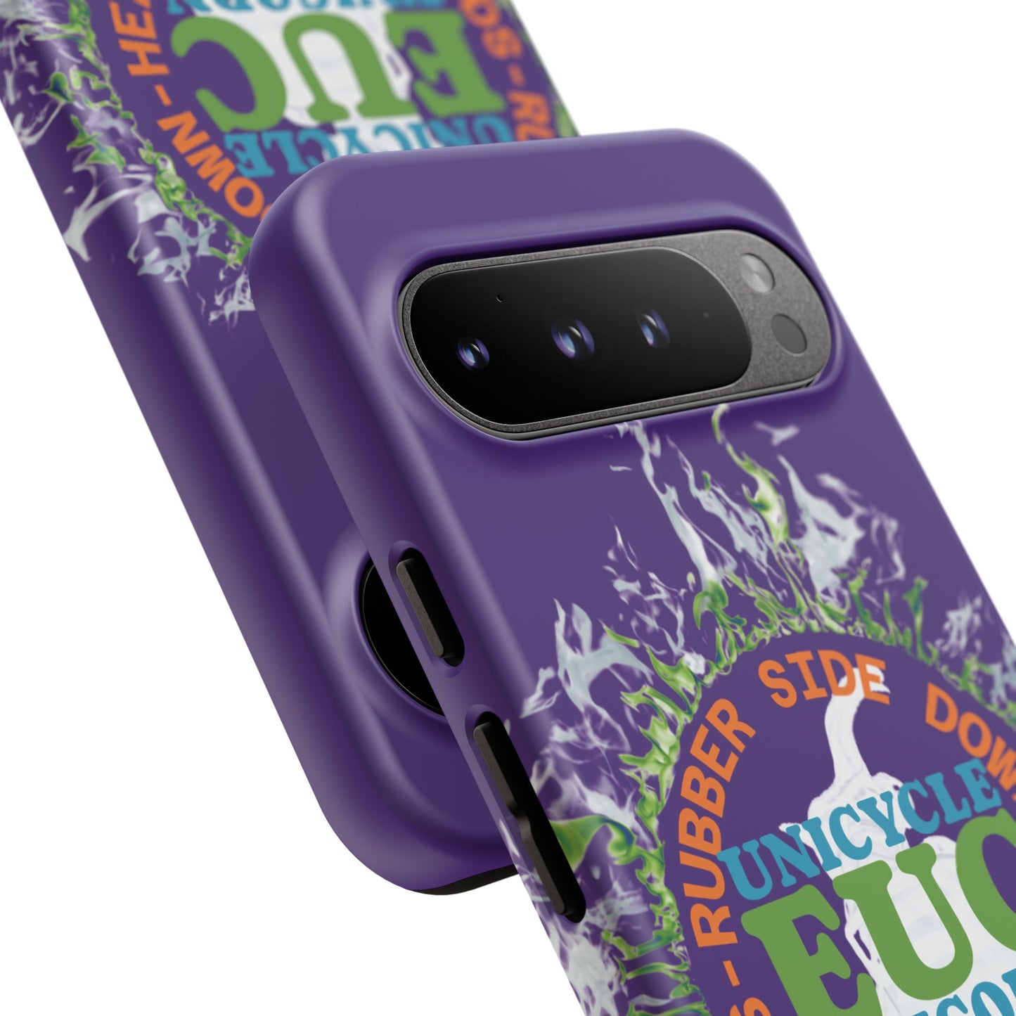 Unicycle Unicorn ring of Fire Tough Case - Durable phone case for EUC fans (purple)