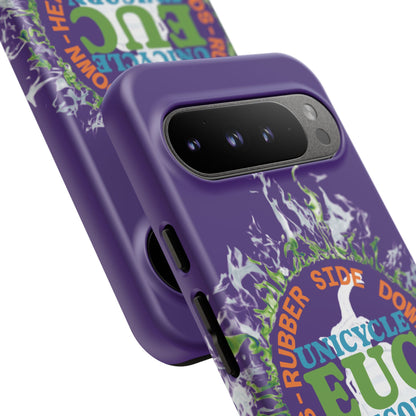 Unicycle Unicorn ring of Fire Tough Case - Durable phone case for EUC fans (purple)