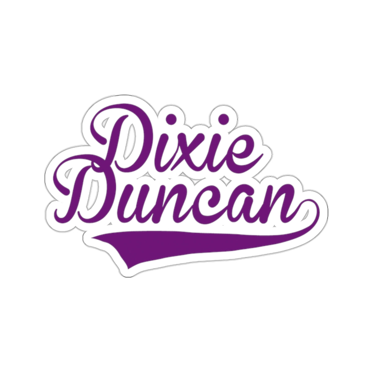 Dixie Duncan jersey Kiss-Cut Stickers