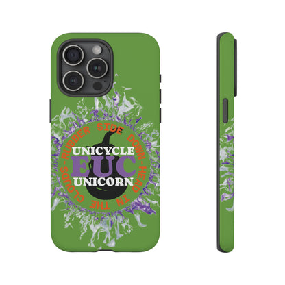 Unicycle Unicorn Purple ring of Fire Tough Case - Durable phone case for EUC fans