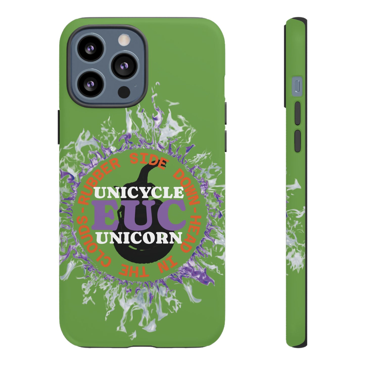 Unicycle Unicorn Purple ring of Fire Tough Case - Durable phone case for EUC fans