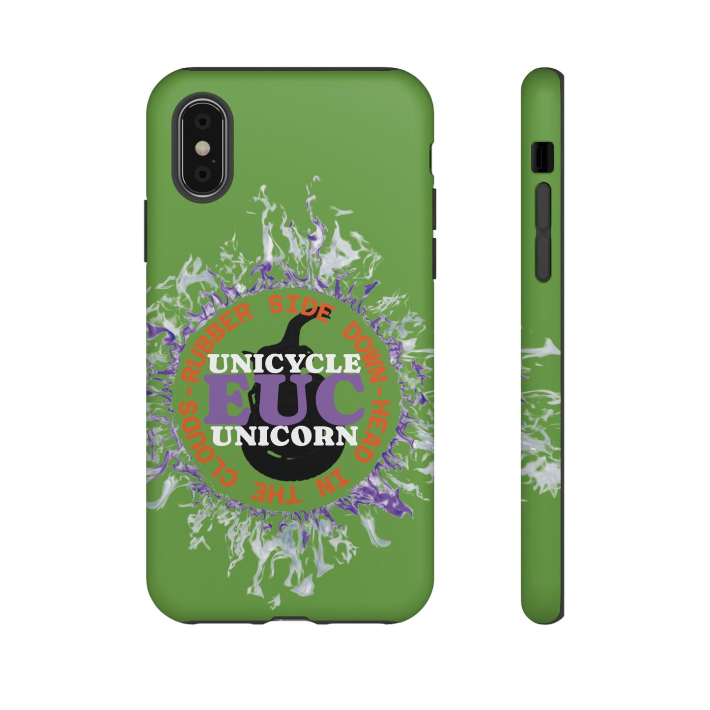 Unicycle Unicorn Purple ring of Fire Tough Case - Durable phone case for EUC fans