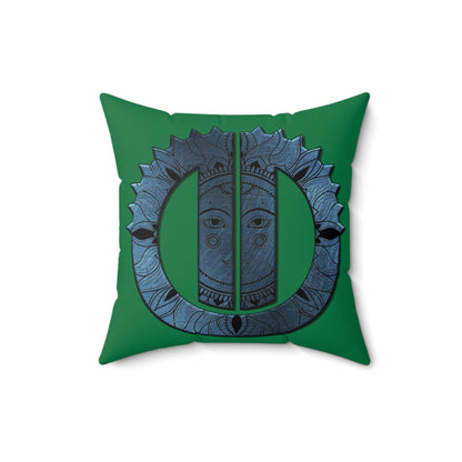 GTCC Spun Polyester Square Pillow (Green)