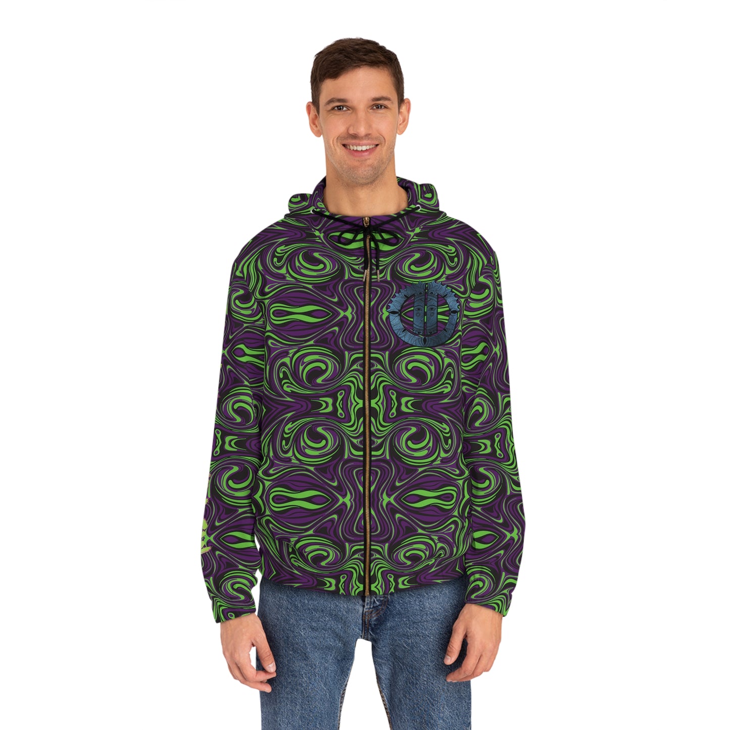 Full-Zip GTCC Psychedelic Greenple Hoodie