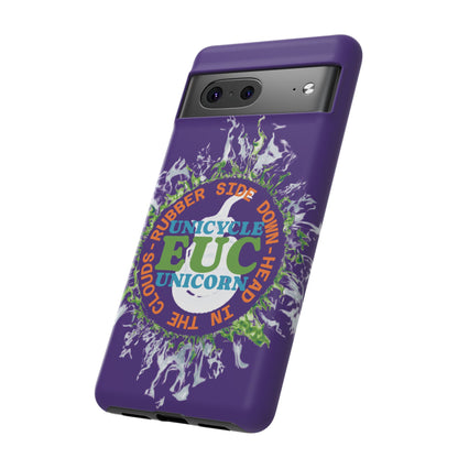 Unicycle Unicorn ring of Fire Tough Case - Durable phone case for EUC fans (purple)