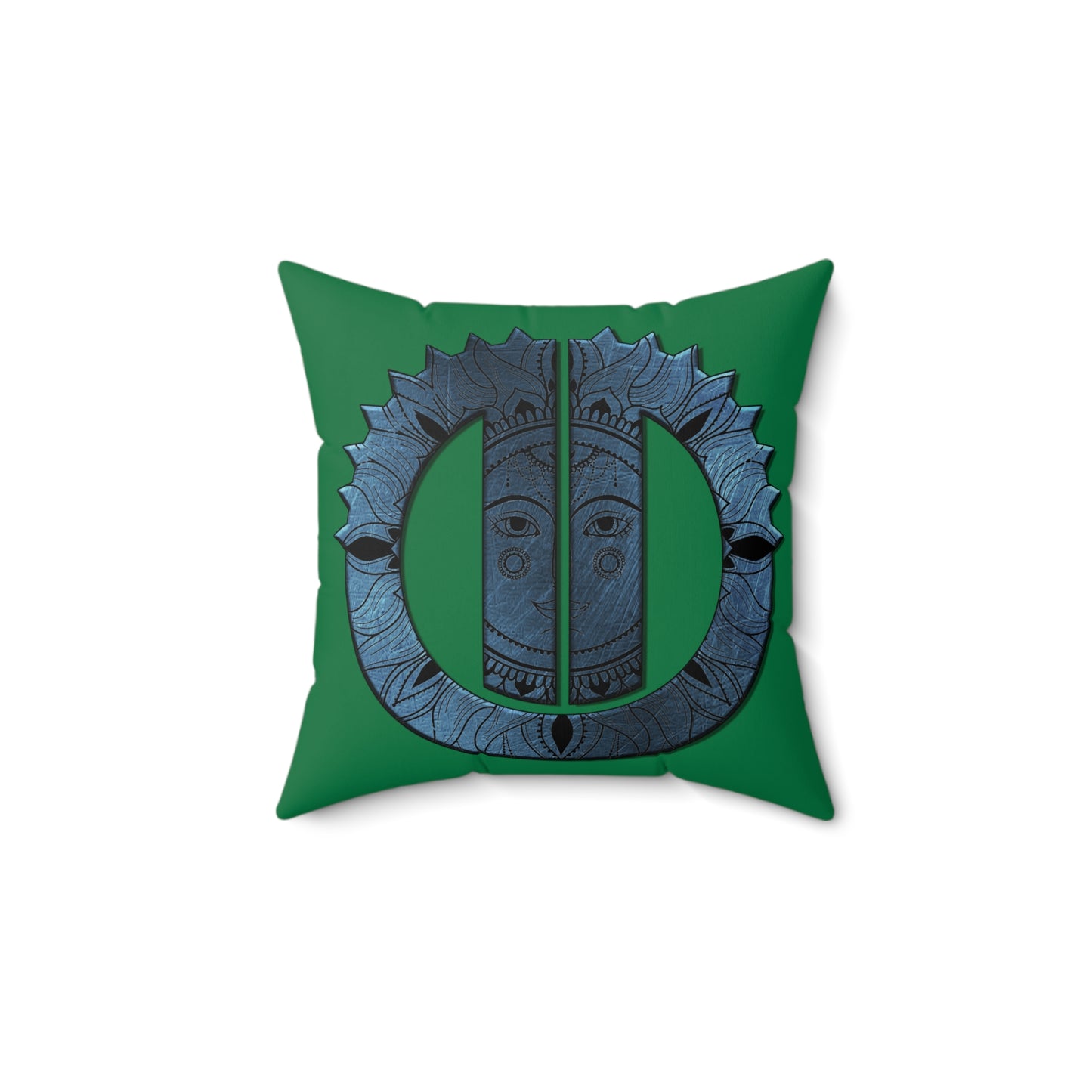 GTCC Spun Polyester Square Pillow (Green)