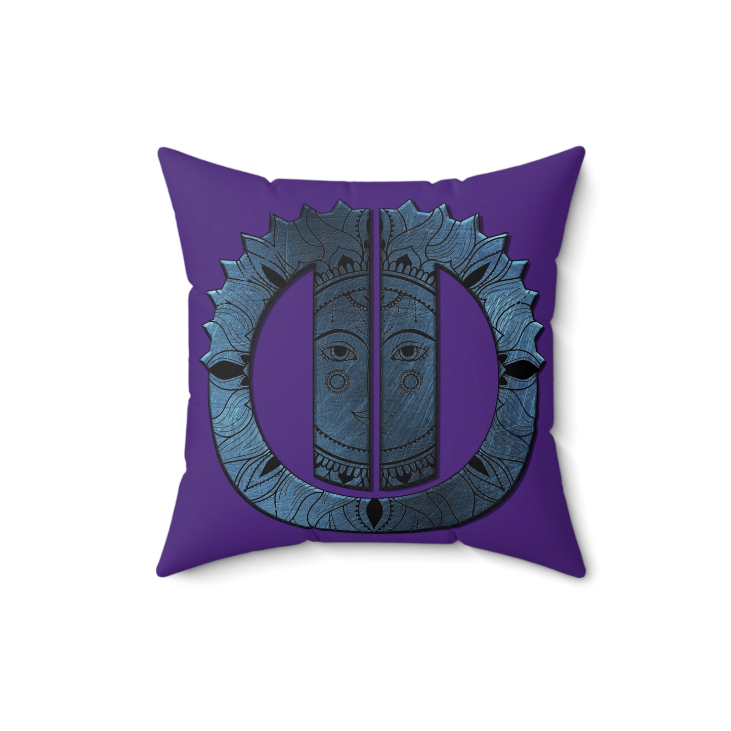 GTCC Spun Polyester Square Pillow (Purple)