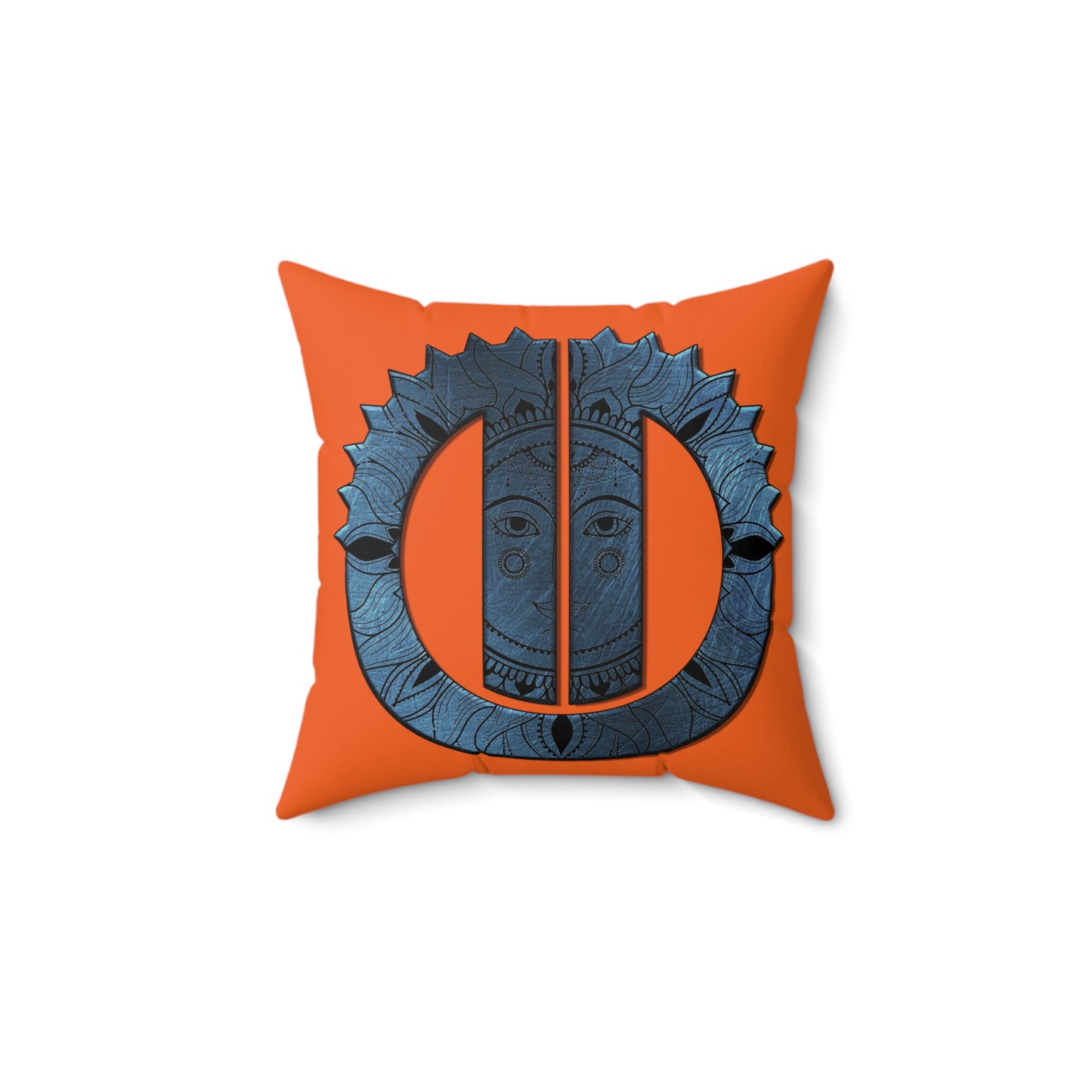 GTCC Spun Polyester Square Pillow (Orange)