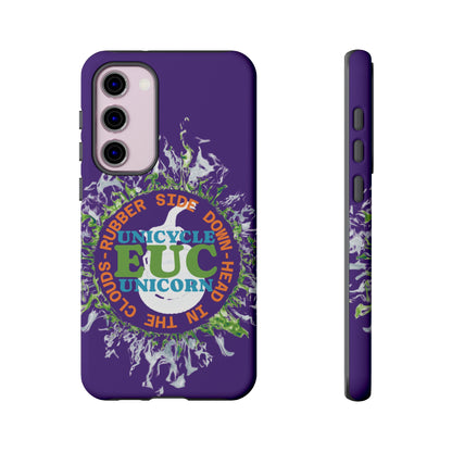 Unicycle Unicorn ring of Fire Tough Case - Durable phone case for EUC fans (purple)