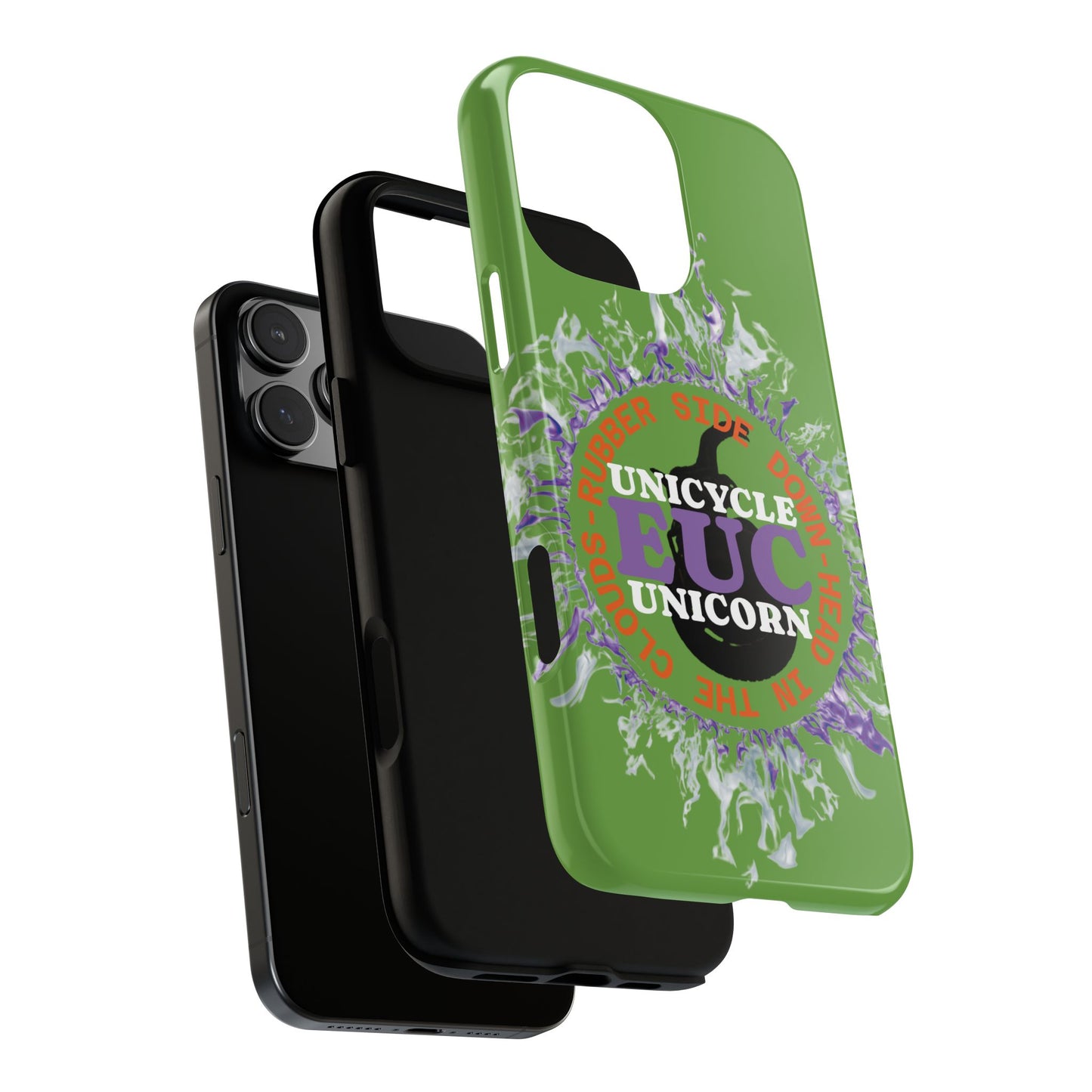 Unicycle Unicorn Purple ring of Fire Tough Case - Durable phone case for EUC fans