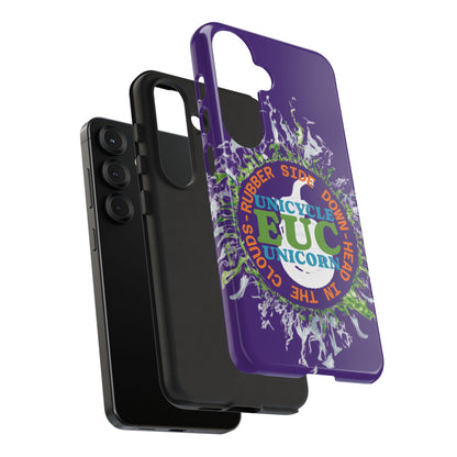 Unicycle Unicorn ring of Fire Tough Case - Durable phone case for EUC fans (purple)