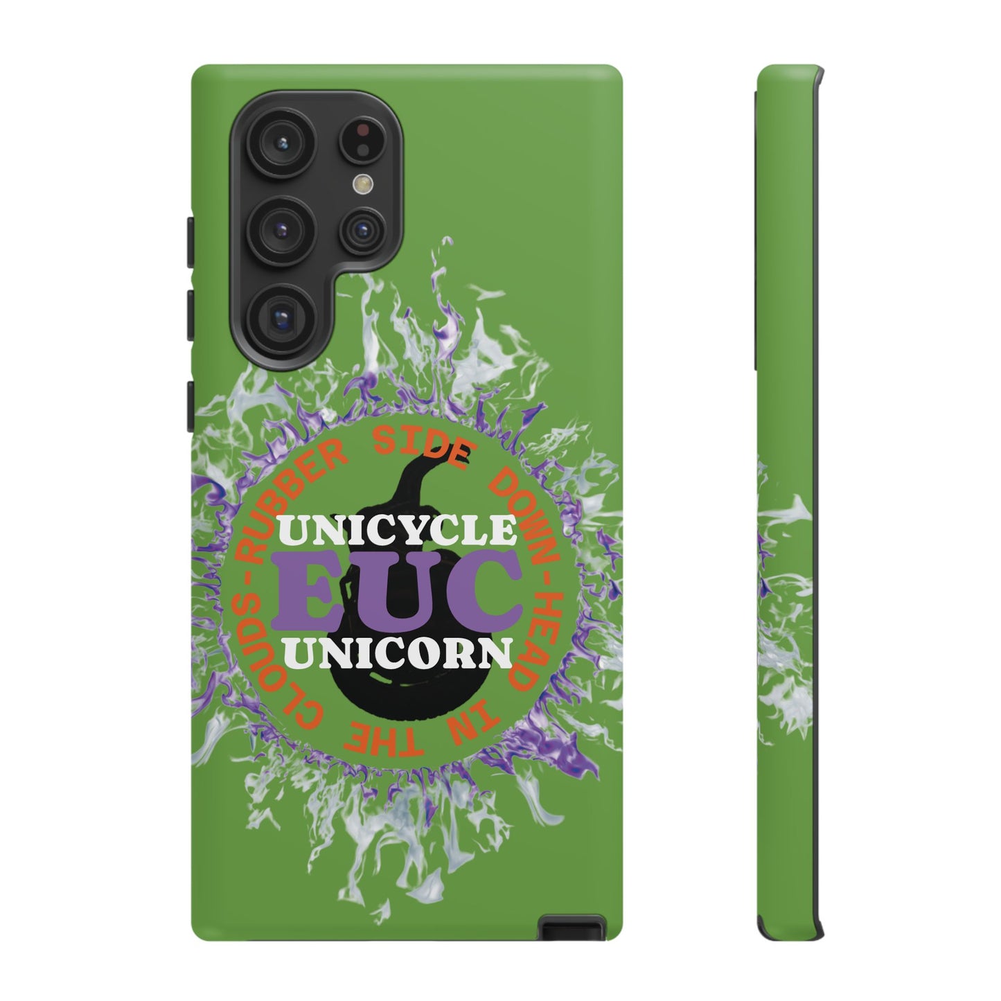 Unicycle Unicorn Purple ring of Fire Tough Case - Durable phone case for EUC fans