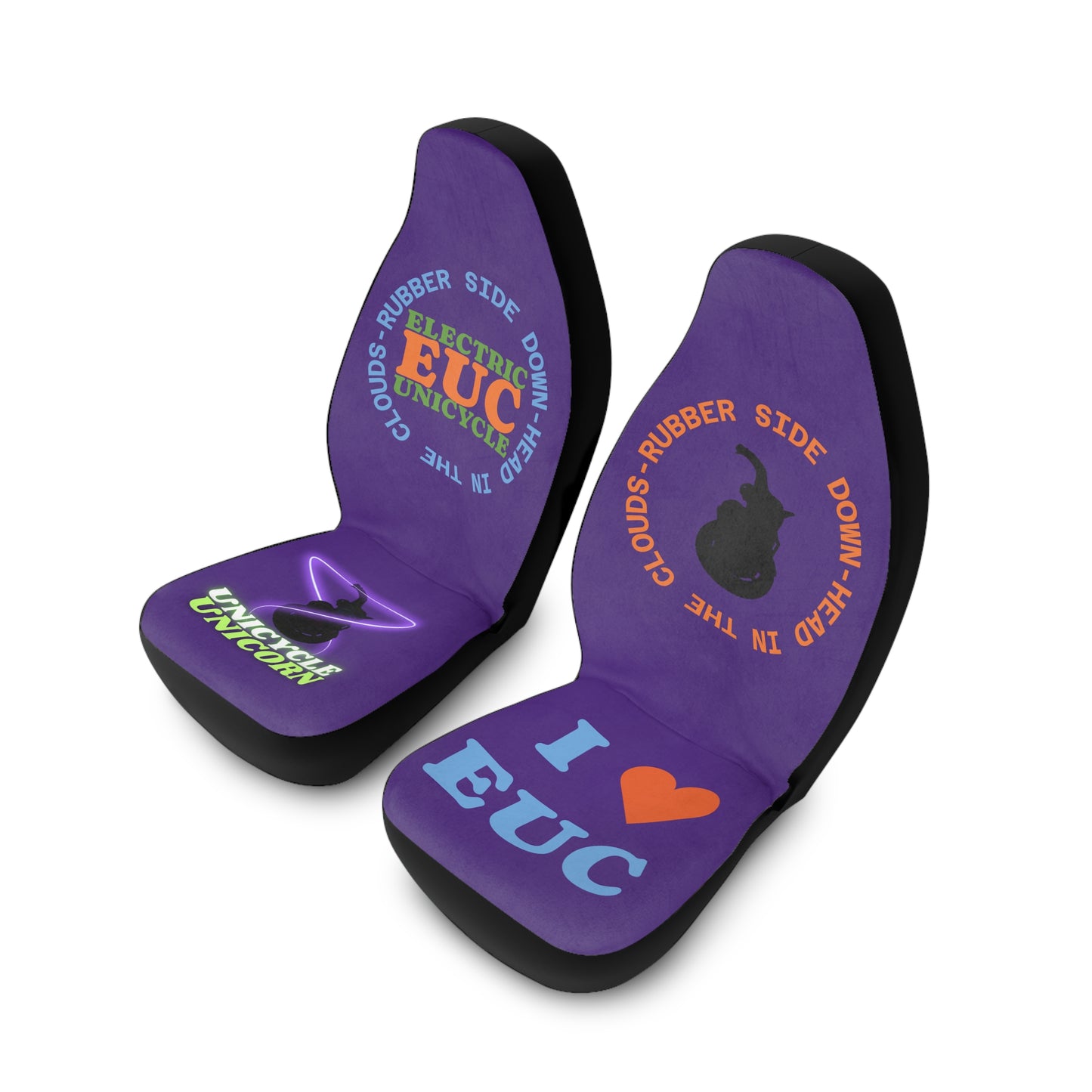 Unicycle Unicorn Car Seat Covers - I Love EUC Design