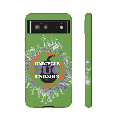 Unicycle Unicorn Purple ring of Fire Tough Case - Durable phone case for EUC fans