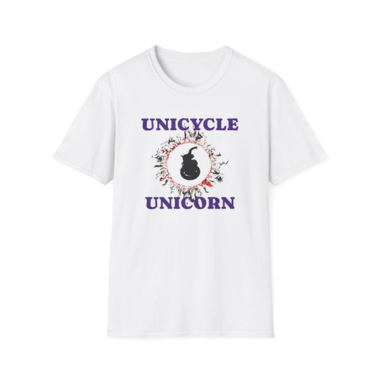 Unicycle Unicorn ring of fire Softstyle Tshirt