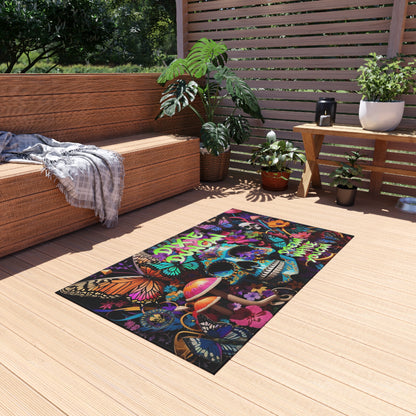 DD skulls n butterflies Outdoor Rug